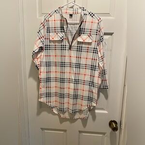 St.jubilees Plaid Quarter-Zip Shirt